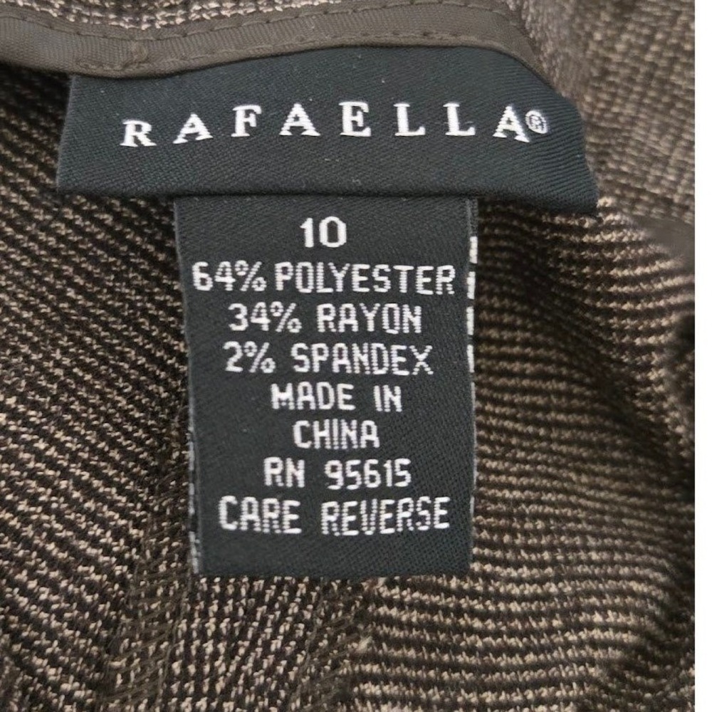 Rafaella Womens Size 10 Stretch Pants Brown Herringbone Career Office NWT - Picture 7 of 7